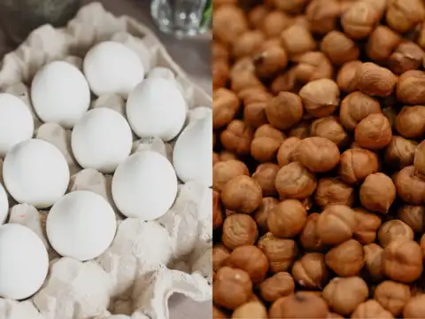 Eggs replaced by Moong Dal or Kala Chana