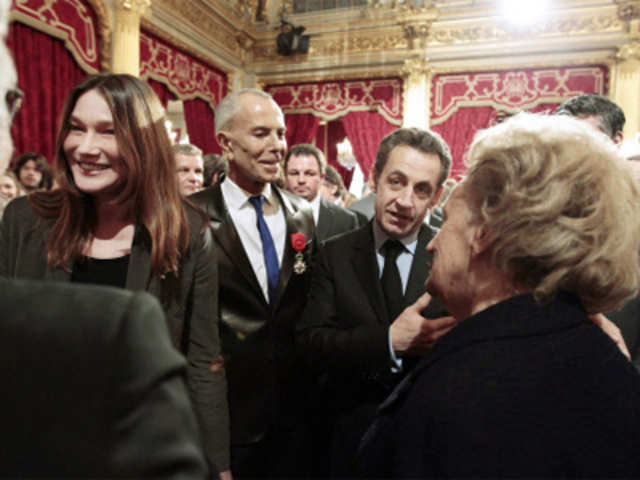 Sarkozy talks with France's former First Lady