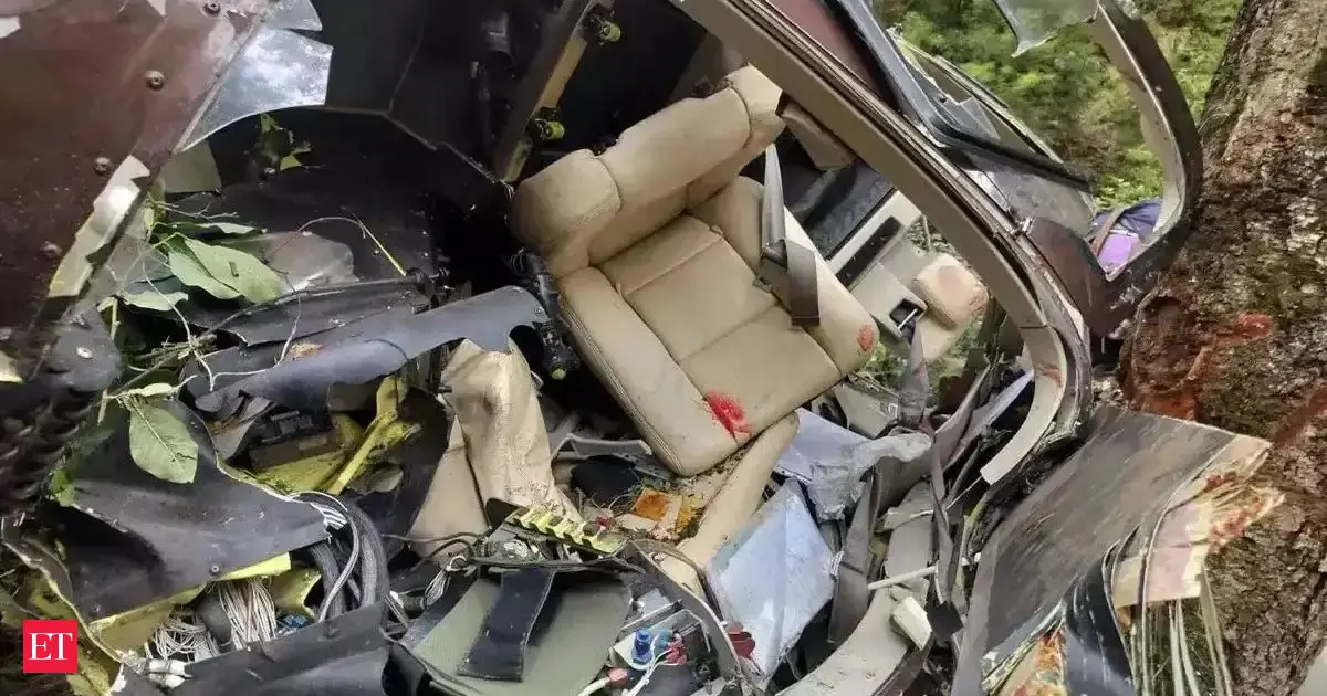 Helicopter crash in Uttarkashi caused by rotor striking overhead cable, says AAIB in preliminary report - The Economic Times