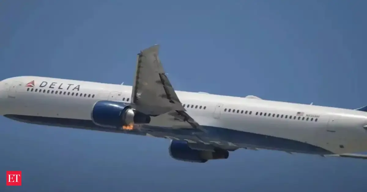 Delta Boeing 767 makes emergency landing in Los Angeles after engine catches fire, FAA opens investigation - The Economic Times
