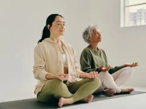 Manage stress through mindfulness and breathing practices