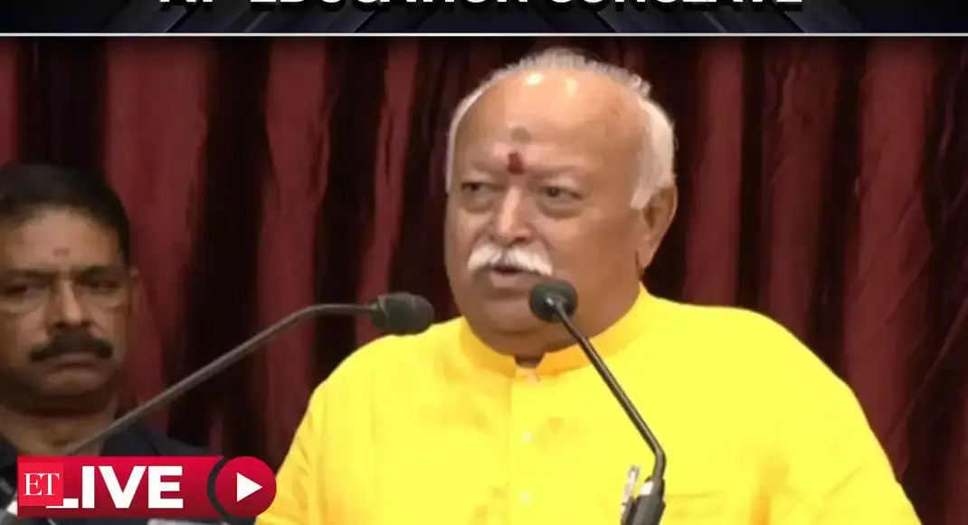 LIVE | RSS chief Mohan Bhagwat asks people to use name ‘Bharat’ instead of India at ‘Education Conclave’ in Kochi thumbnail