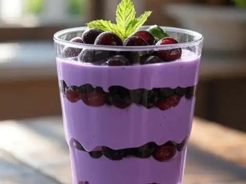 Jamun yogurt parfait