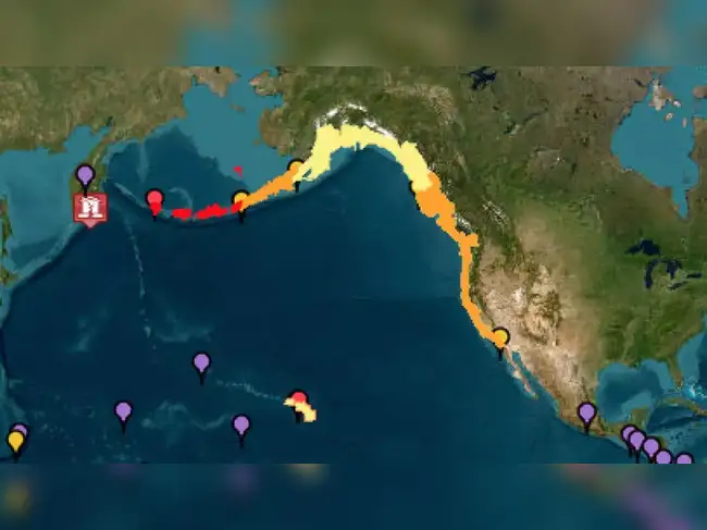 A tsunami warning in california