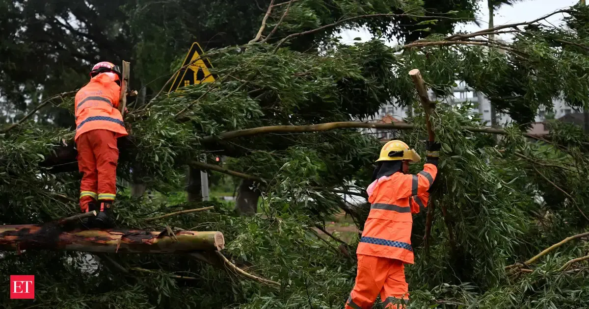 Shanghai evacuates 283,000 people as typhoon nears  economictimes.indiatimes.com