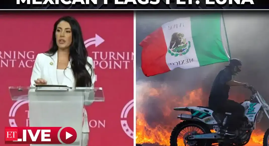 &lsquo;Why Mexican flags in LA?&rsquo;: Rep. Luna exposes CCP link to anti-ICE riots in explosive speech - The Economic Times Video | ET Now