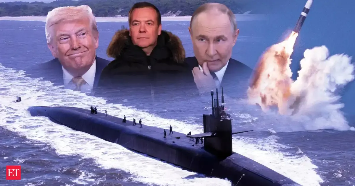 All eyes on Putin's voice Medvedev as Trump sends nuclear subs to Russia thumbnail