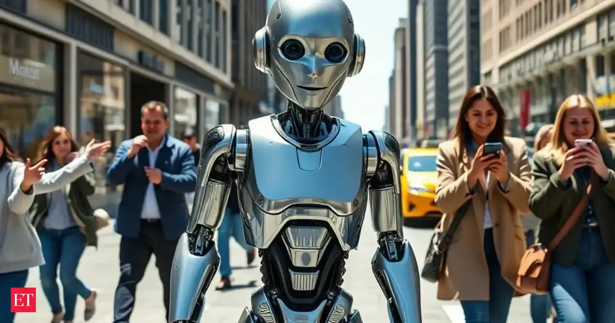 Humanoid robot roams NYC, tries on sneakers, grabs hot dogs, and amazes New Yorkers