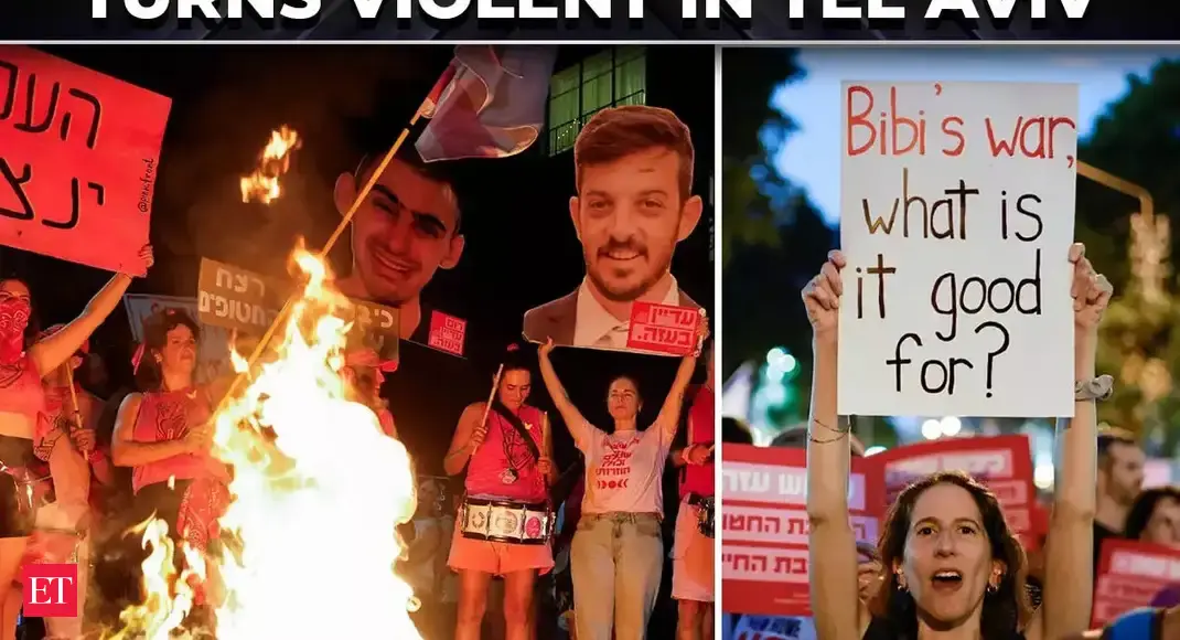Tel Aviv streets burn with flares as protesters demand end to war and ...