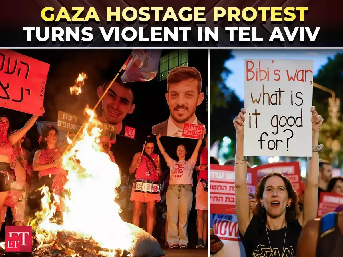 Tel Aviv streets burn with flares as protesters demand end to war and ...