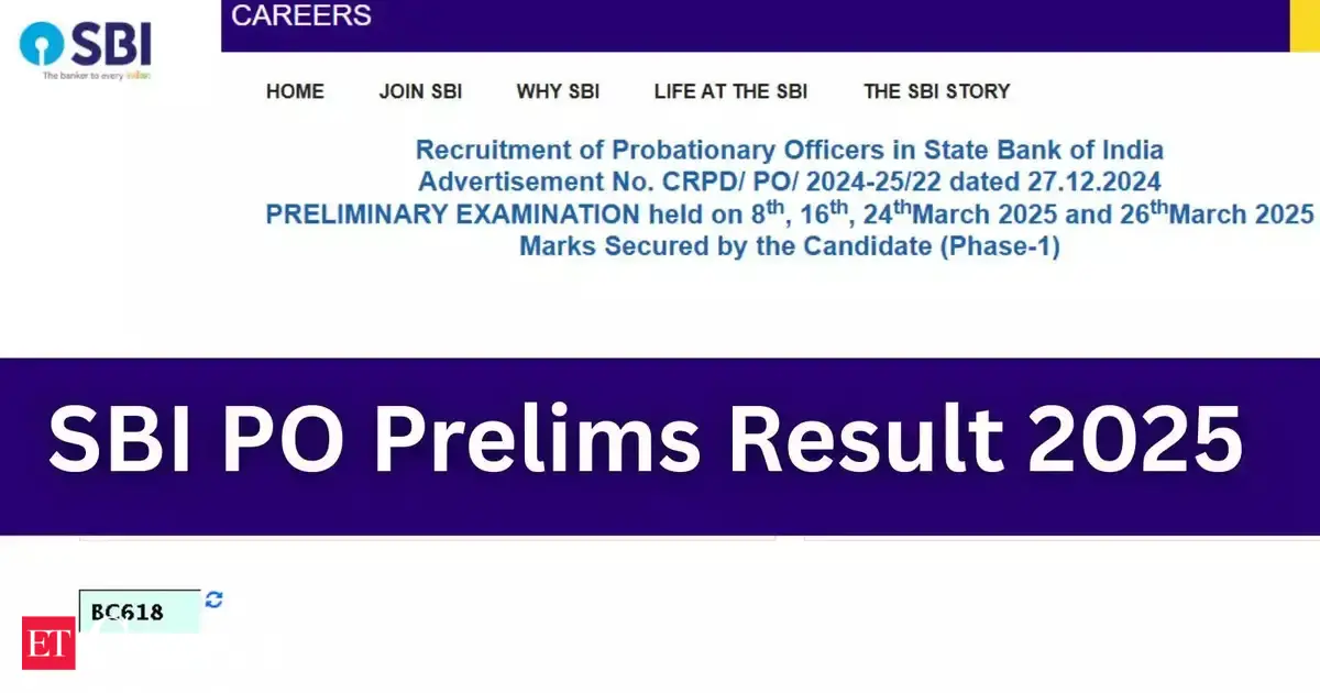 SBI PO Prelims Result 2025: Check likely date, official site and how to download scorecard
