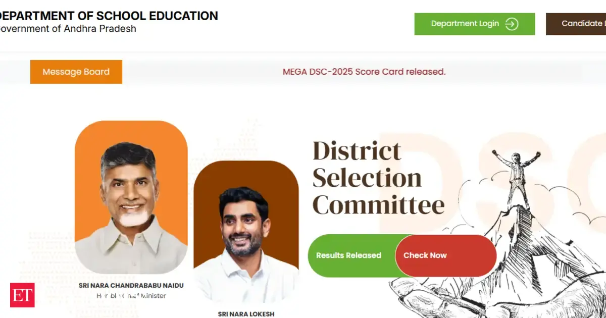 AP Mega DSC 2025 results announced at apdsc.apcfss.in: Check details, what’s next