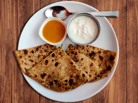 Multigrain Paratha with Curd