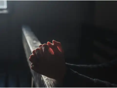 Reciting Gratitude or Prayer