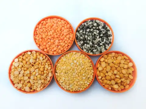Lentils and dals (masoor, moong, urad, toor)