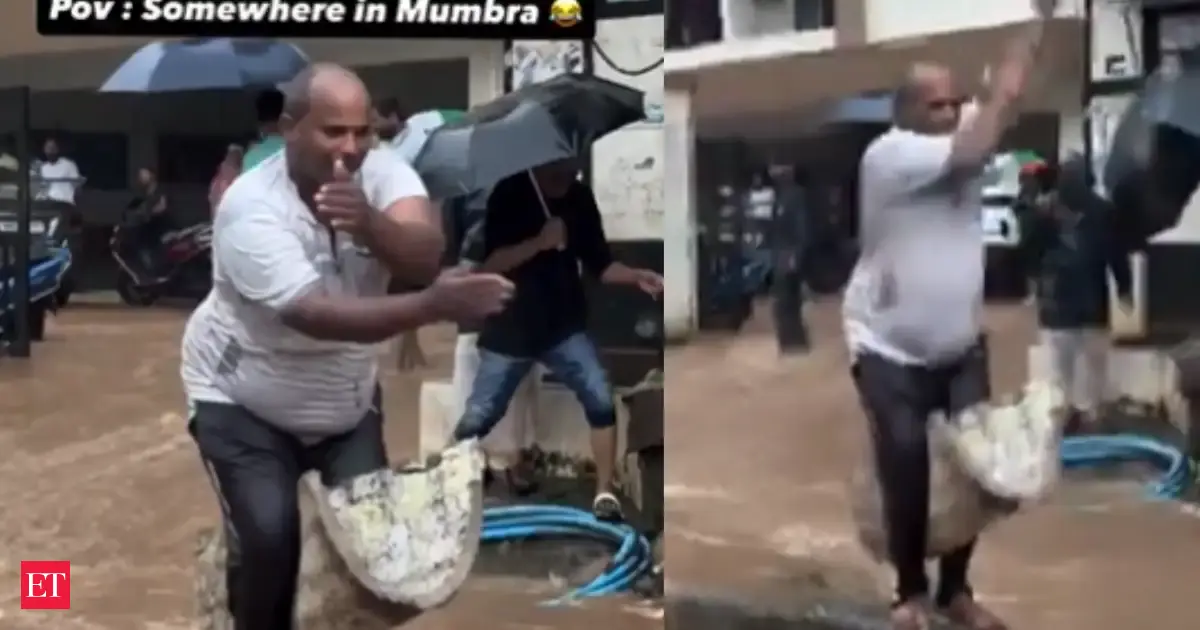 Watch: Mumbai flooded, trains cancelled, but the internet finds fun with this “aura farming” video