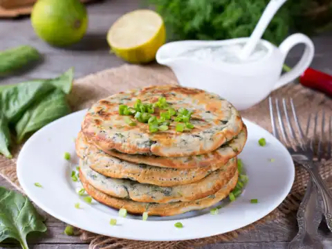 Quinoa & spinach pancakes