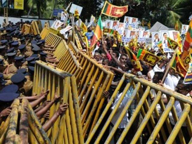 Protest march in Colombo