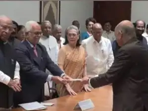 B Sudarshan Reddy files nomination for Vice Presidential polls