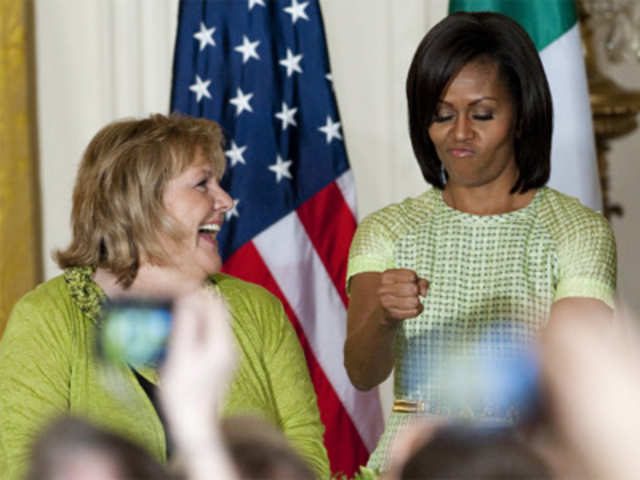 US First Lady with wife of Irish Prime Minister