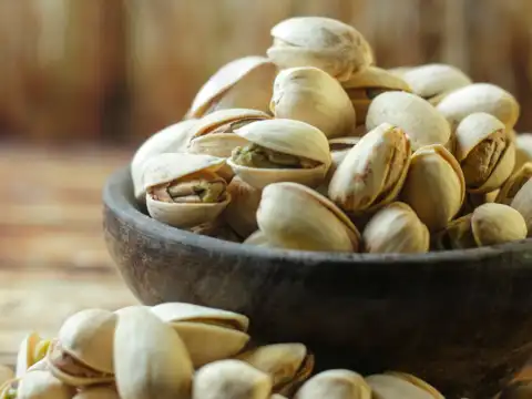 Pistachios and almonds