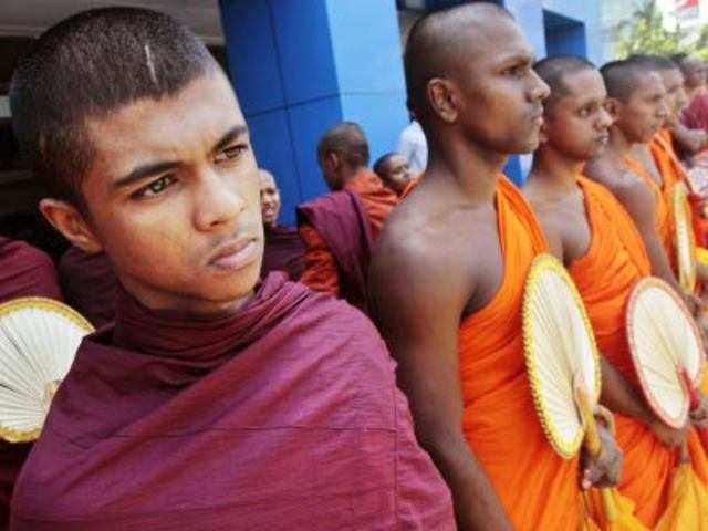 Protest by Sri Lankan Buddhist monks