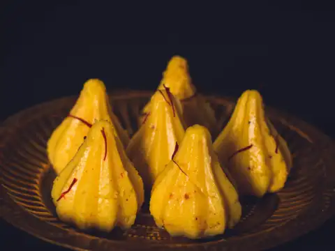Steamed coconut jaggery modak 