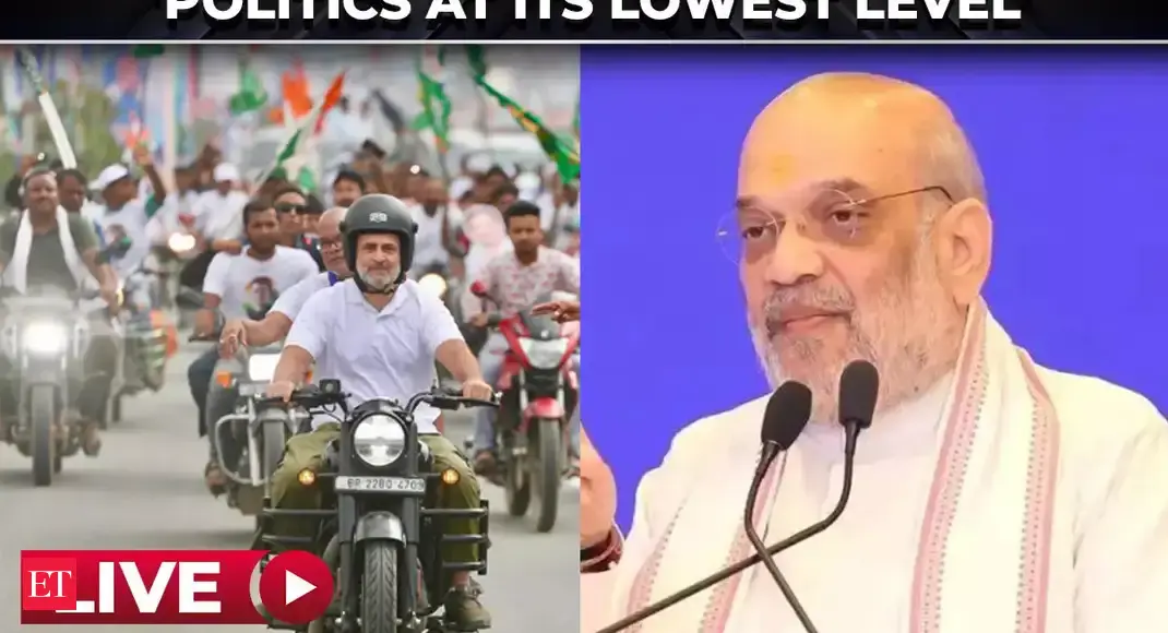 'Politics at its lowest level', Amit Shah slams Rahul Gandhi's Ghuspetiya bachao yatra