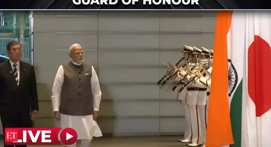 LIVE | PM Modi receives Guard of Honour in Japan - The Economic Times ...