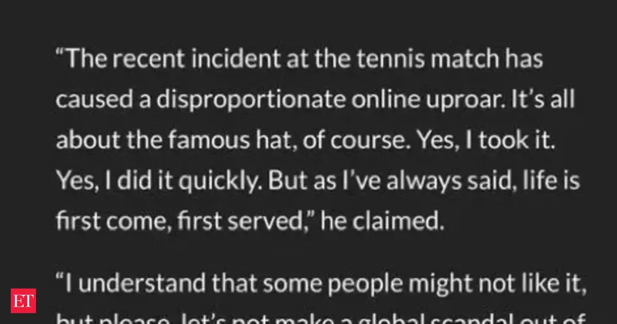 us open viral video: Drogbruk CEO Piotr Szczerek ‘statement’ goes viral on social media after US Open cap snatching viral video controversy. Here’s what he said