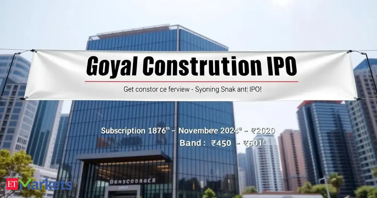Goel Construction IPO opens today with 20% GMP. Key details to know before subscribing