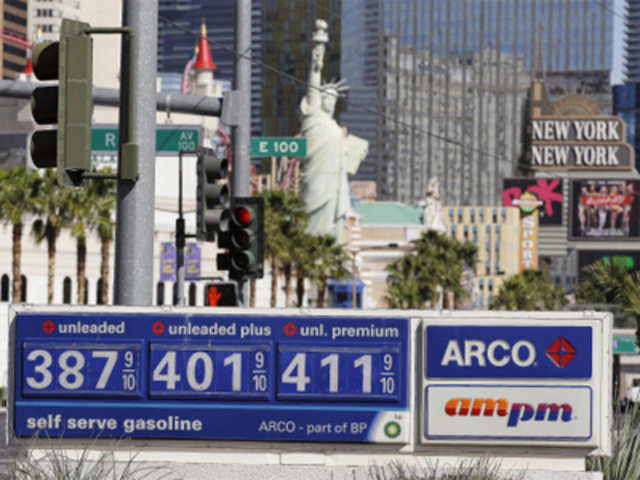 Gasoline prices around $4 a gallon, Las Vegas