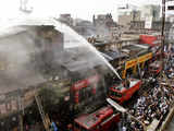 Devastating fire at Hatibagan market, Kolkata