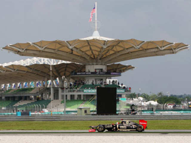 First practice session at Malaysian F1 Grand Prix