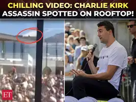 Utah Valley University shooting: Charlie Kirk assassin spotted on rooftop  after shooting! Manhunt for Trump ally's shooter continues - The Economic  Times Video | ET Now