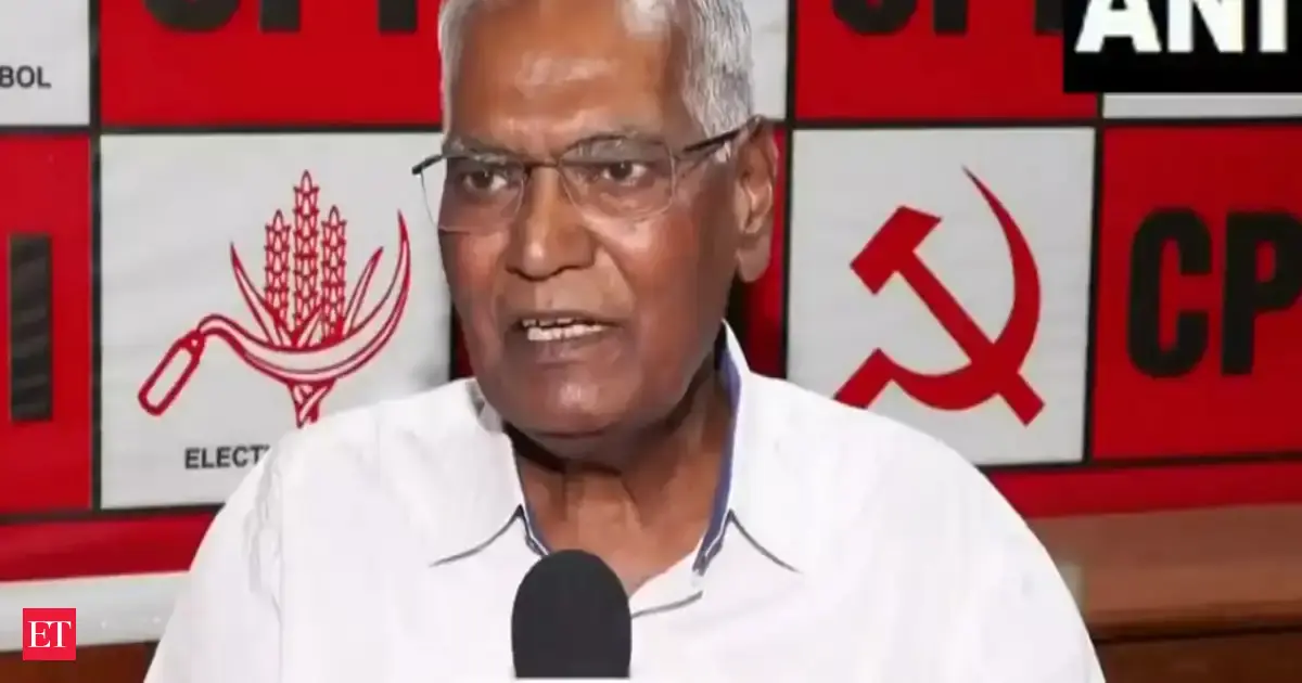D Raja to stay on as CPI general secretary for now - The Economic Times
