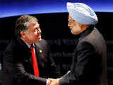 Manmohan Singh with Jordanian King Abdullah II