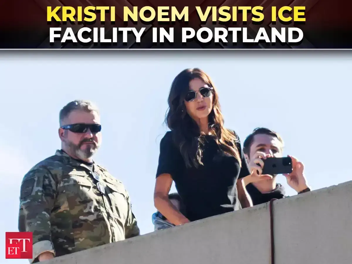 US Homeland Security Secretary Kristi Noem visits ICE facility in ...