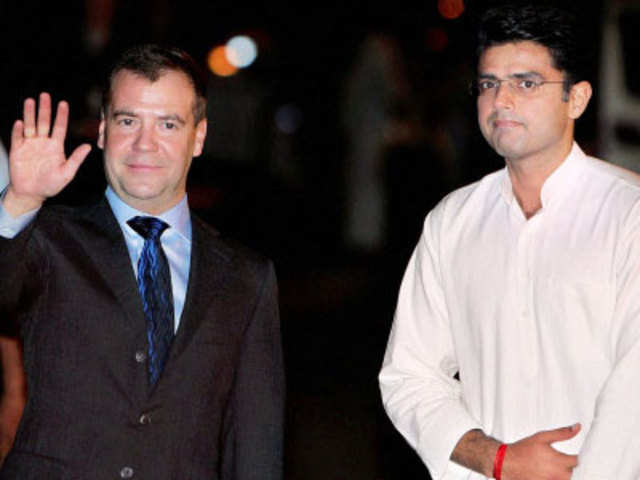 Russian President with Sachin Pilot