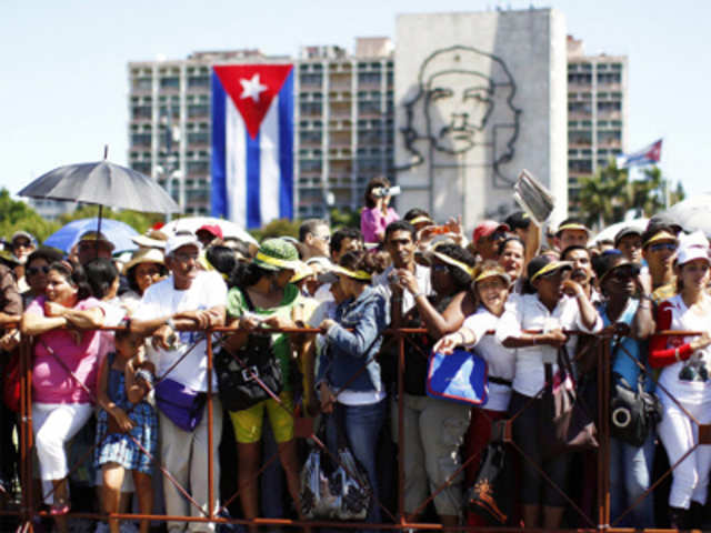Pope Benedict XVI celebrating mass on Revolution Square in Havana