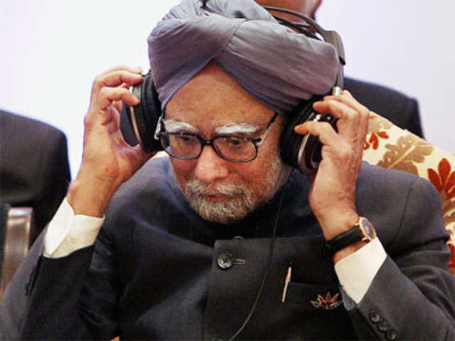 Manmohan Singh at the 4th BRICS Summit in New Delhi