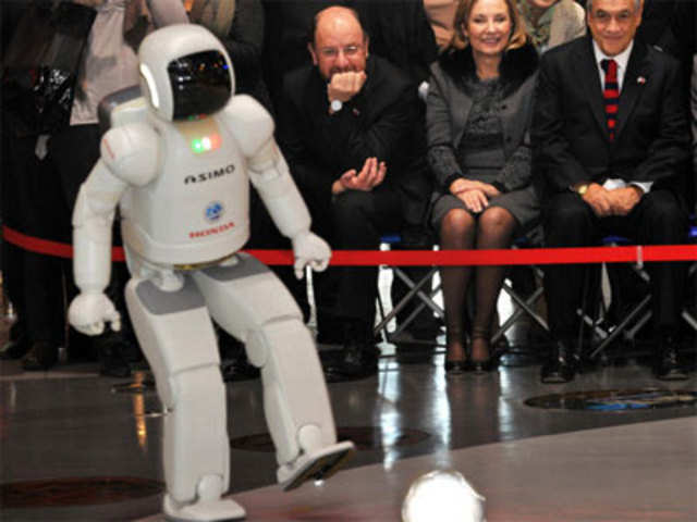 Demonstration of Honda's humanoid robot 'Asimo'