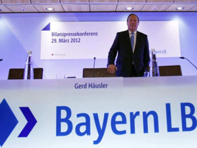  CEO of BayernLB arrives for the company's annual news conference