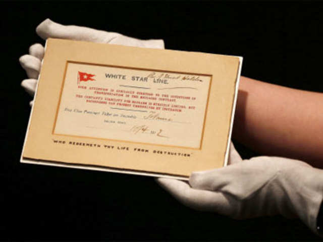 The only known surviving first class ticket from Titanic