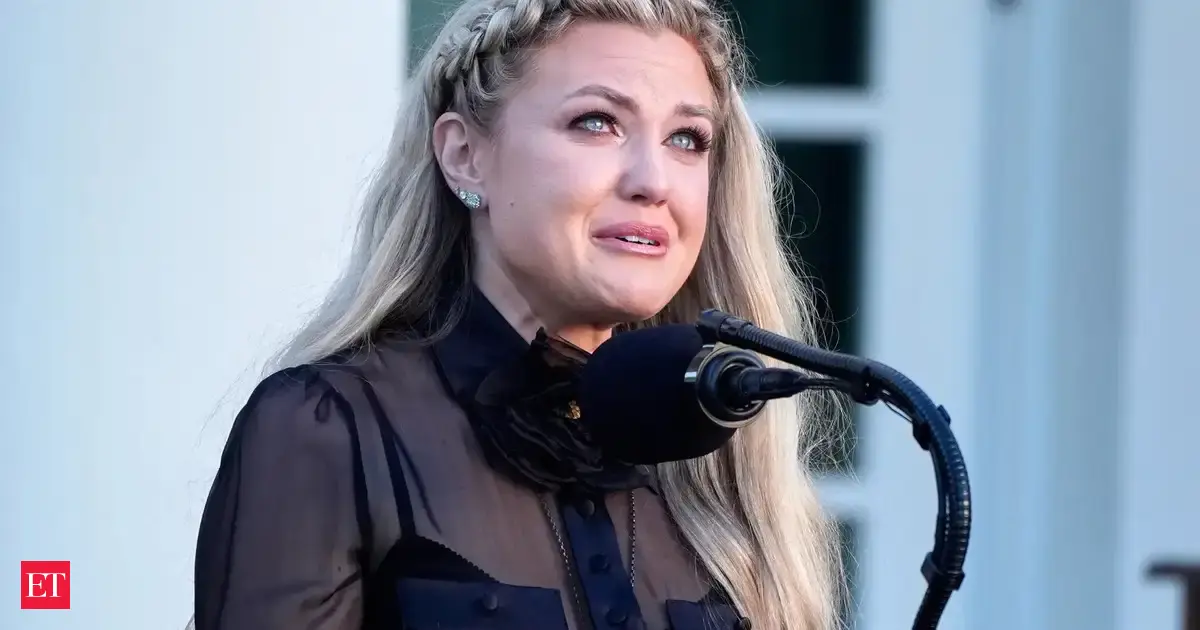 Erika Kirk fights back tears accepting Medal of Freedom for late husband Charlie Kirk: 'Happy birthday my Charlie'