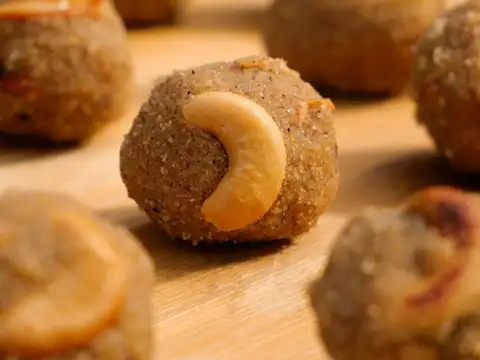 Kaju katli and Besan laddoo 