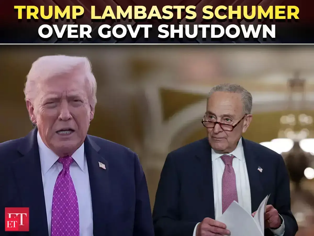 'His career is over...': Trump lambasts Chuck Schumer over govt ...