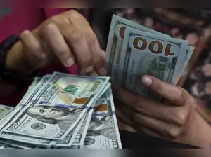 general U.S. dollar bank notes at a money changer in Jakarta