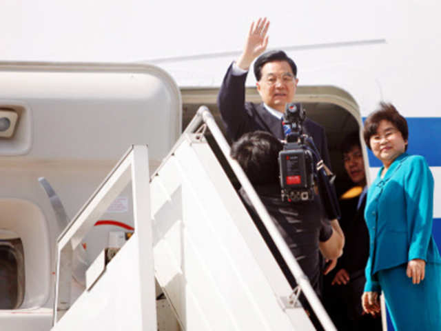 Chinese President Hu Jintao & his wife Liu Yongqing
