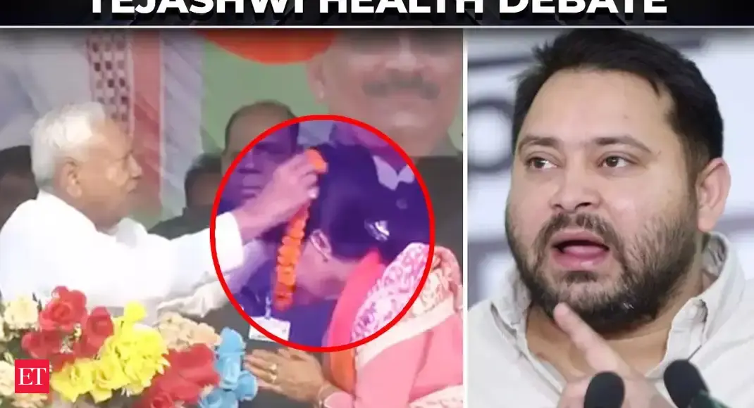 ‘Gazab aadmi hai’: Nitish Kumar’s garland gaffe goes viral, Tejashwi questions CM’s health